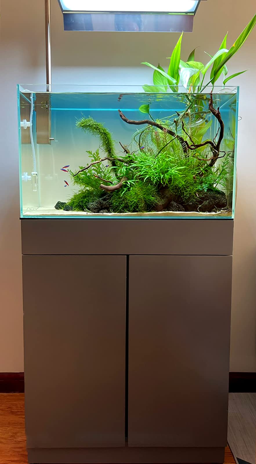 Allcolor Ultra Clear Rimless Aquarium Tank base mat and cleaning cloth included for easy setup