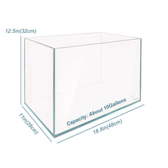 Allcolor Ultra Clear Rimless Aquarium Tank top glass canopy enhances light and creates a clean silhouette