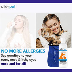 Allerpet applicator mitt in use gives a gentle back-rub-like experience.