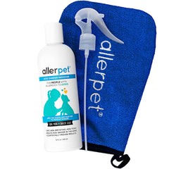 Allerpet dog dander remover applicator mitt for gentle fur treatment