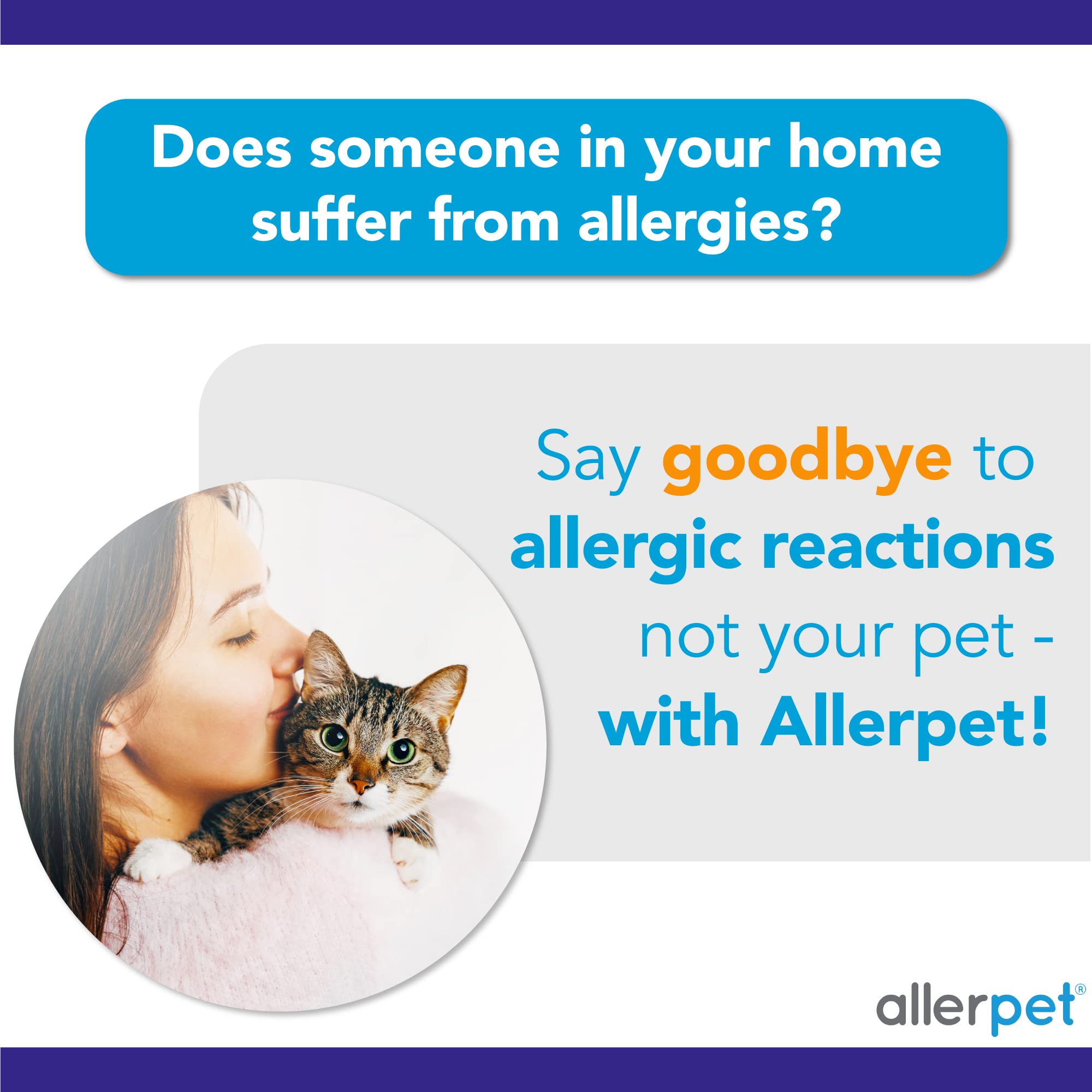 Allerpet fragrance-free formula highlights green tea and chamomile ingredients.