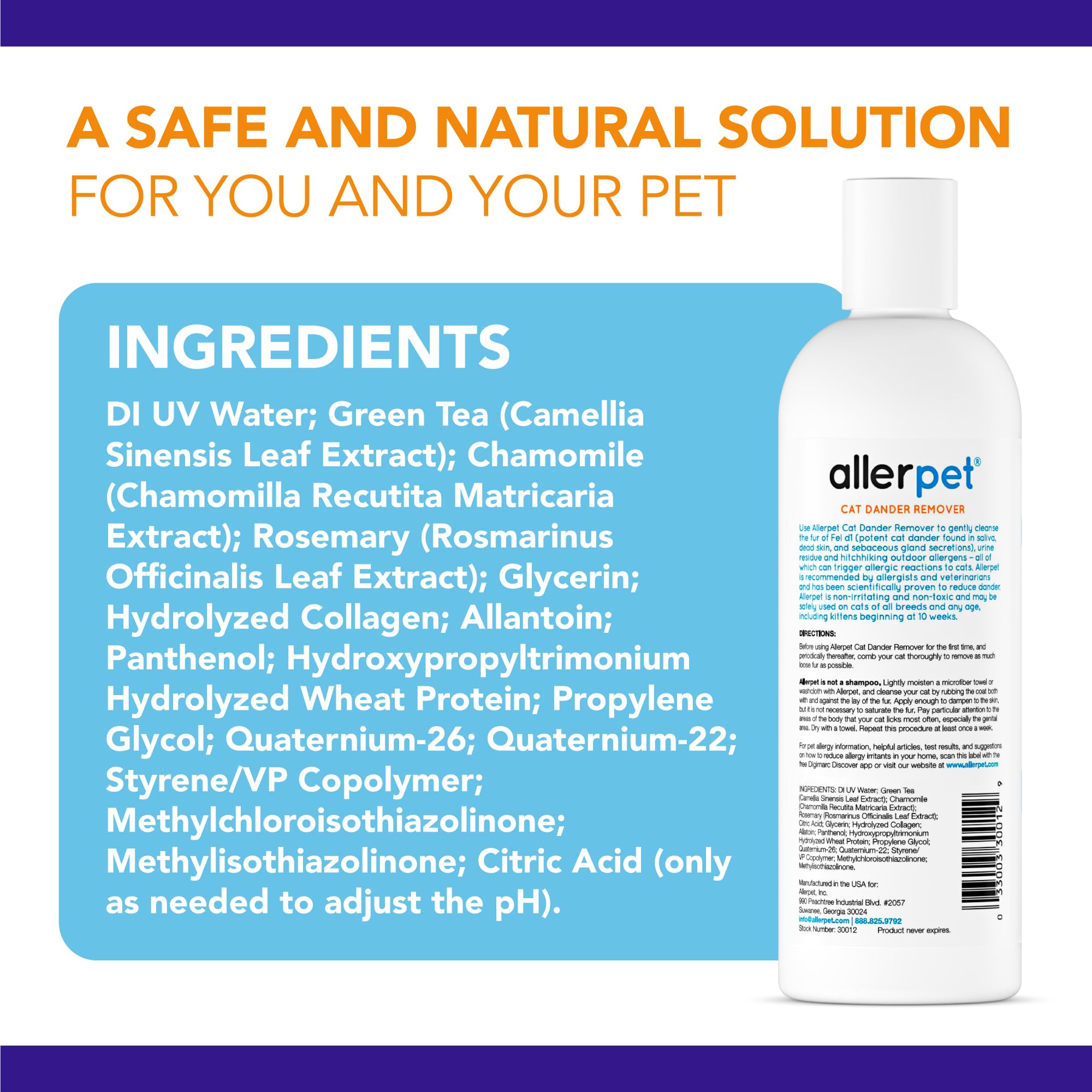 Allerpet made-in-usa-label confirms US-made safety and quality.