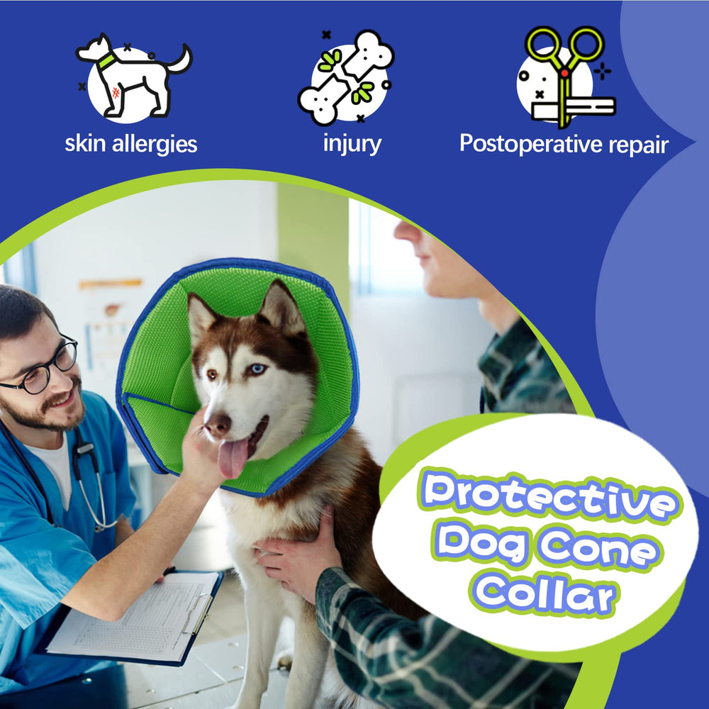 Allroaring dog cone collar anti-bite design protects wounds.
