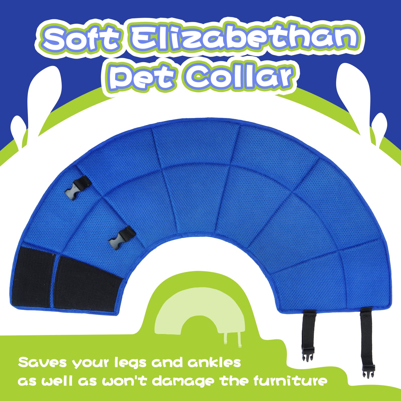 Allroaring dog cone collar furniture-friendly to prevent marks.