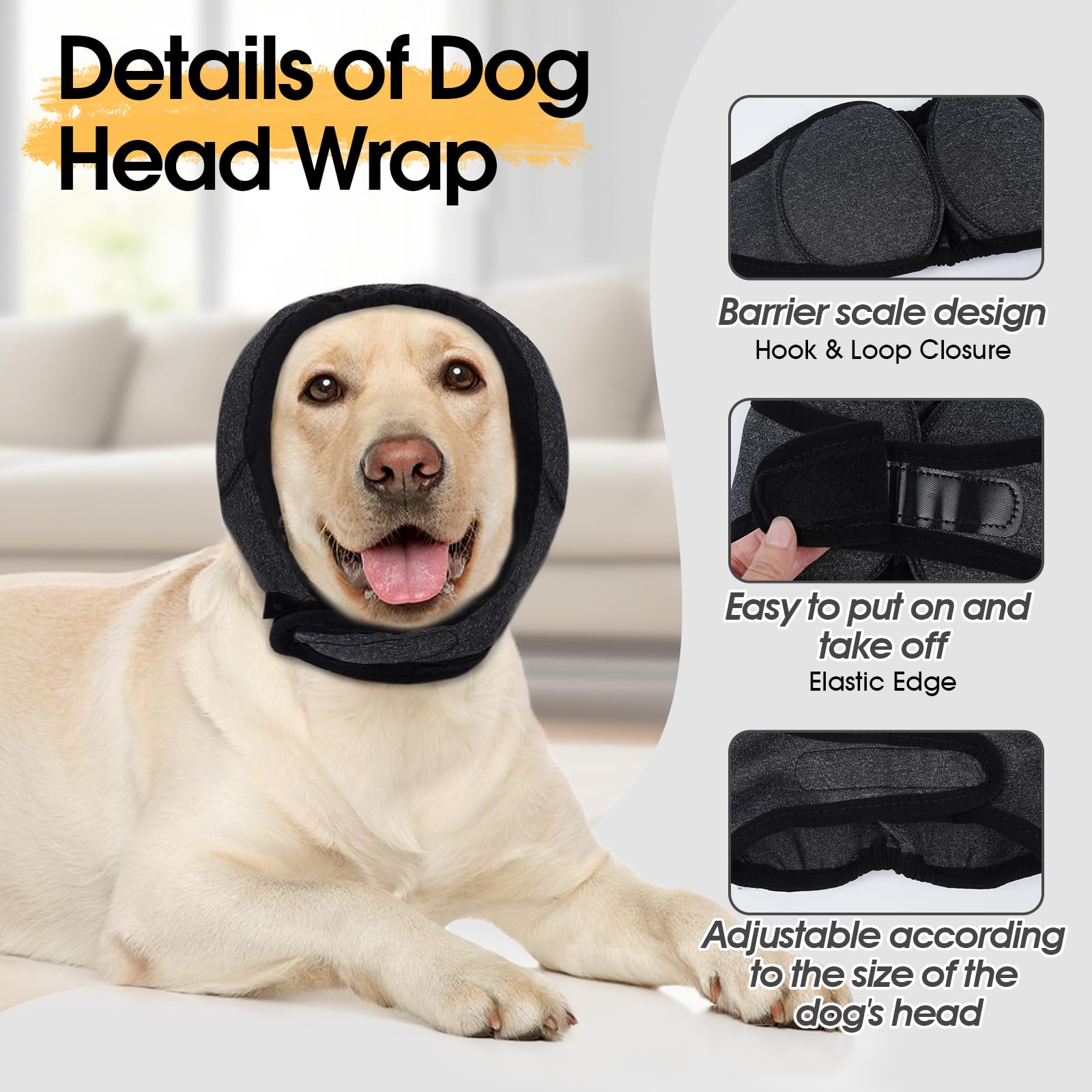 Allroaring dog ear covers breathable fabric comfortable during grooming