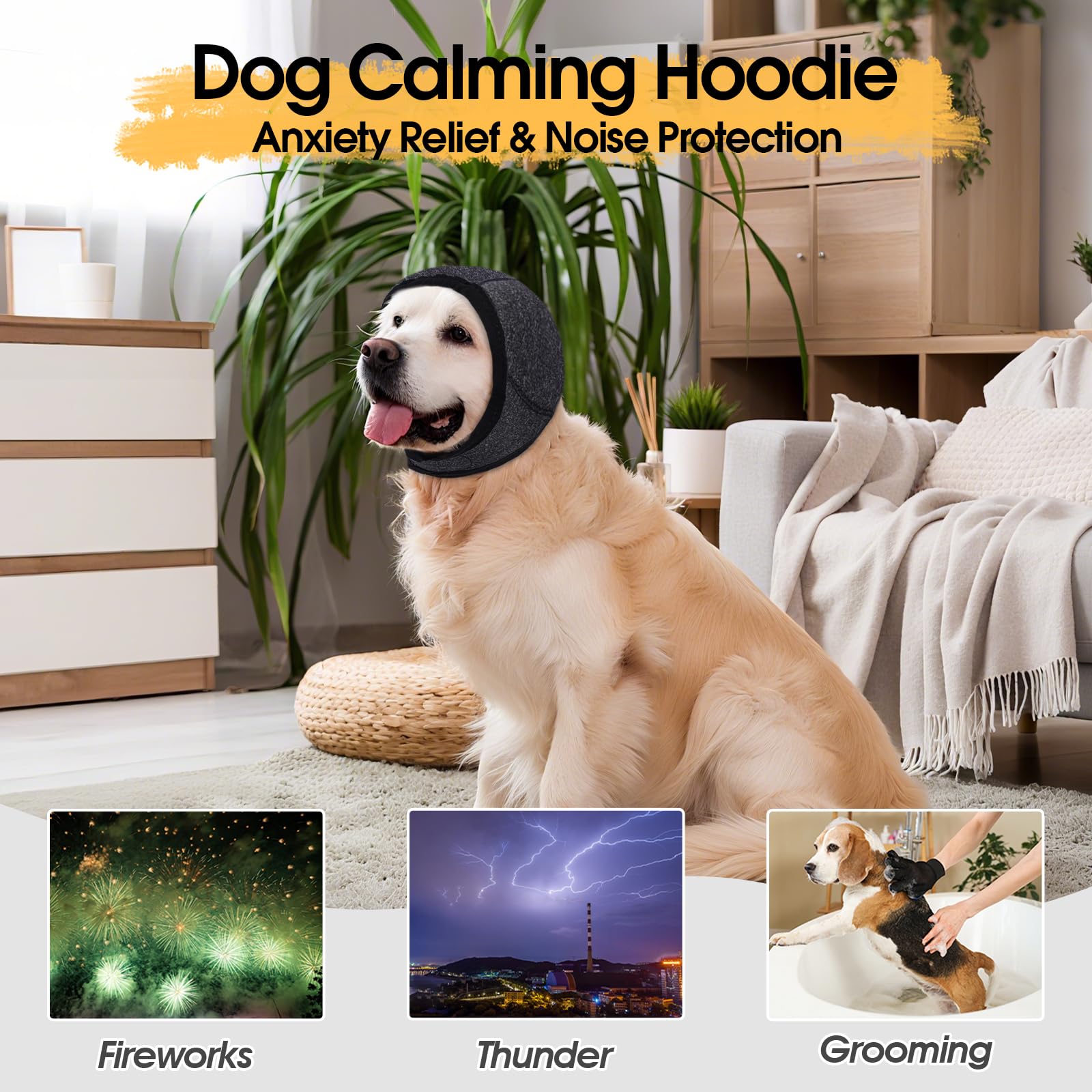 Allroaring dog ear muffs waterproof dirt-proof for baths and outdoors