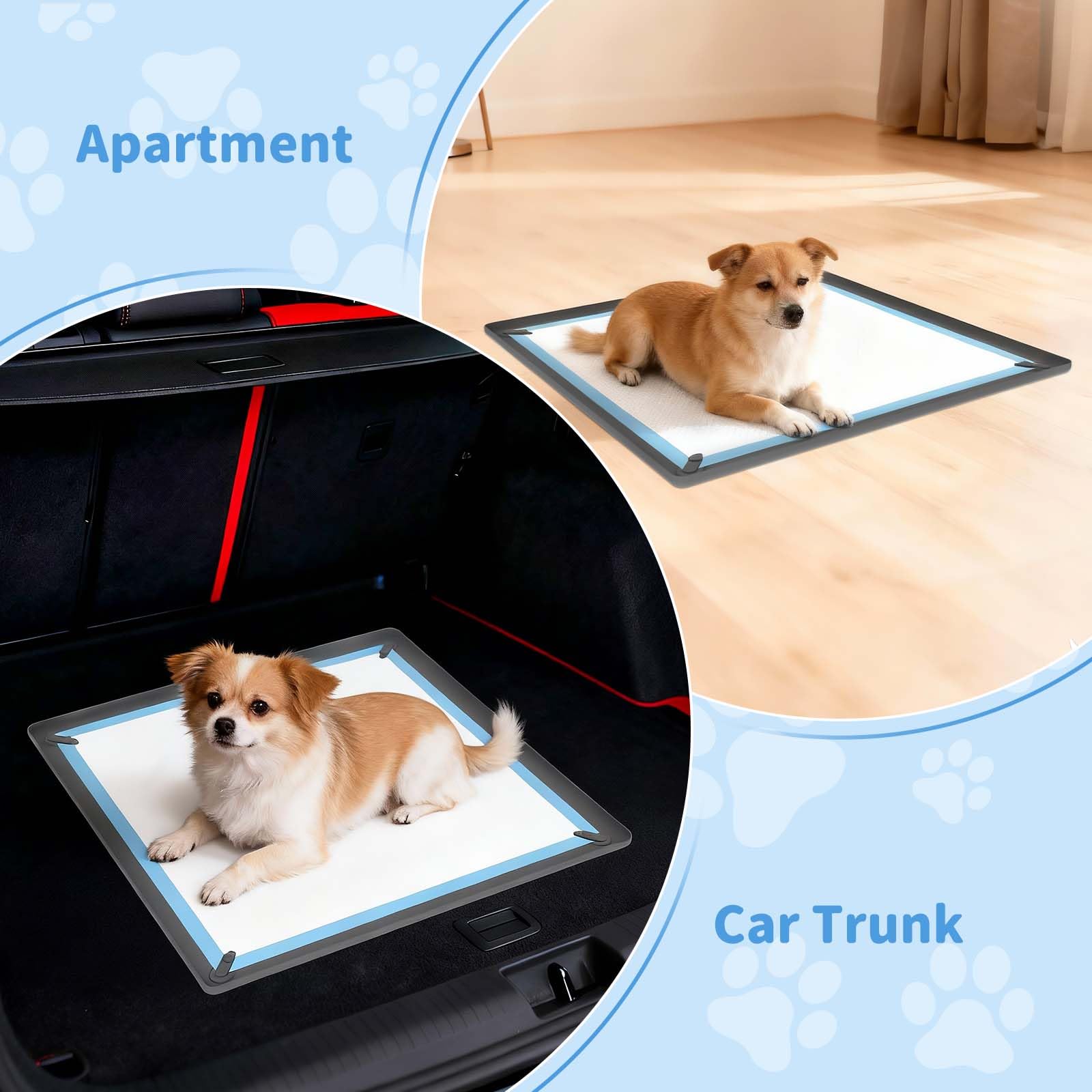 ALOOF Pee Pad Holder easy-clean rinse image shows quick maintenance