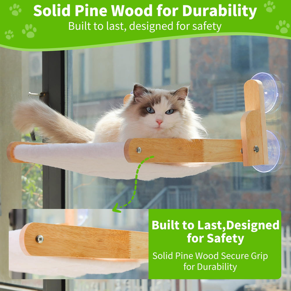Aloxina Foldable Cat Hammock Curtain-Friendly with quick, tool-free setup.