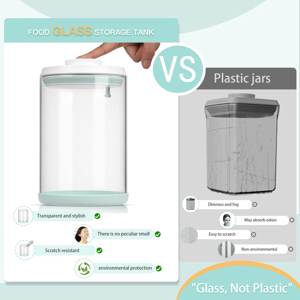 Aloxina 2qt glass jar offers durable storage for pantry staples.