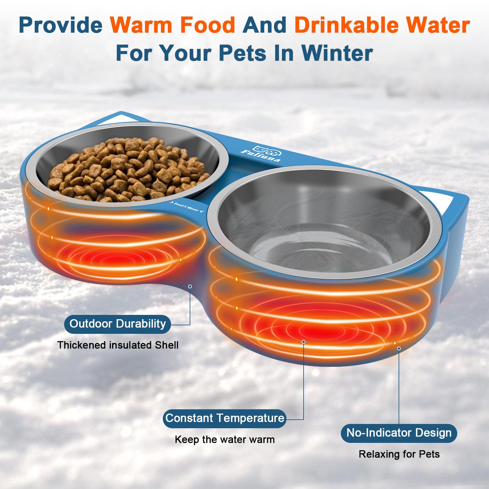 Alpcouts heated cat bowl BPA-free shell ensures safe drinking environment.
