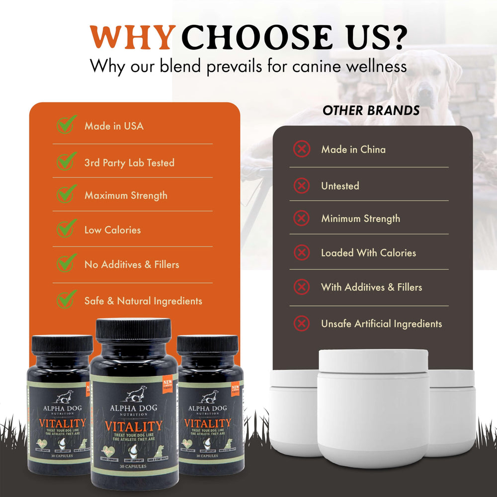 Alpha Dog Nutrition organic additives-free label highlights clean ingredients