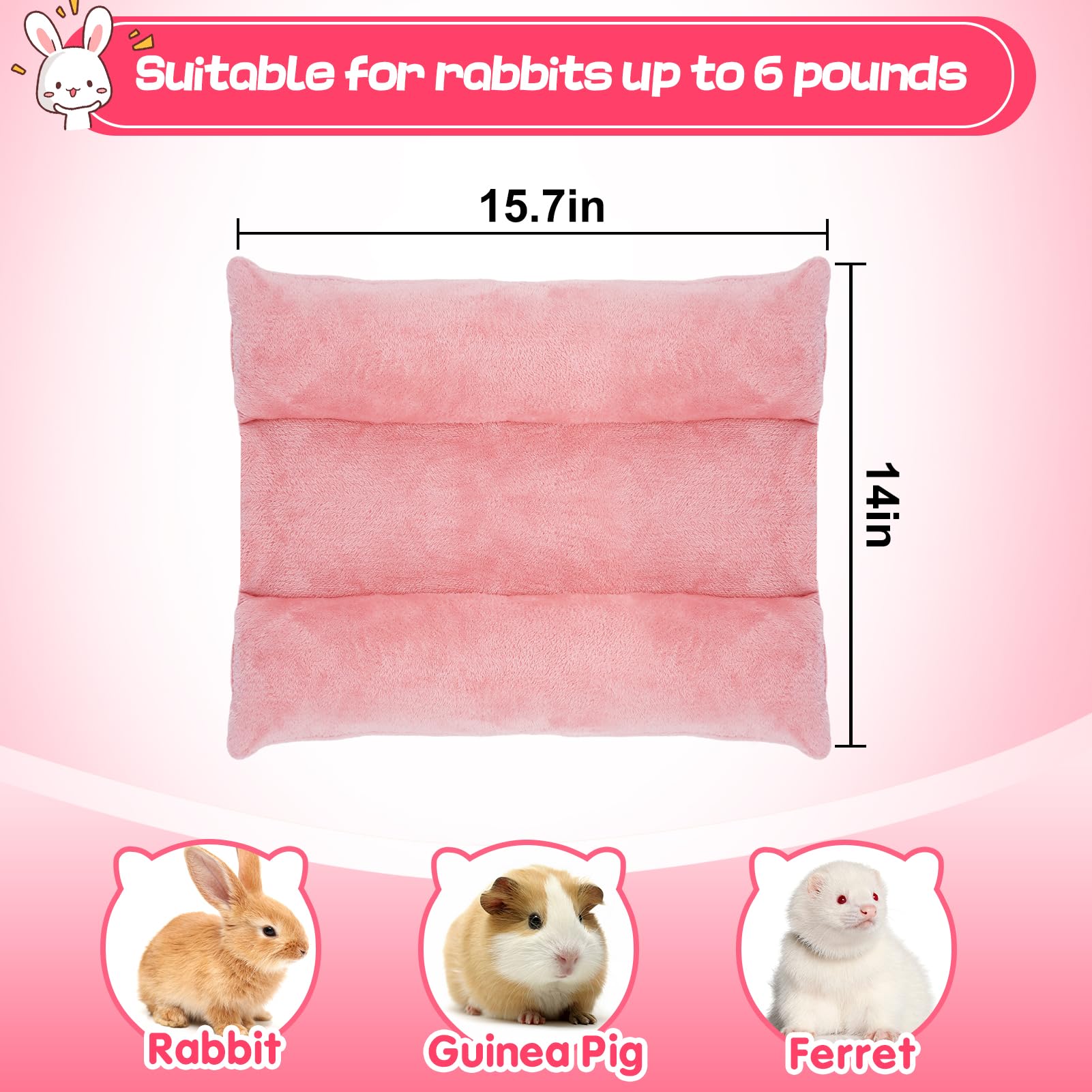 Alphatool Soft Bunny Bed on floor demonstrates versatile lounging for small animals