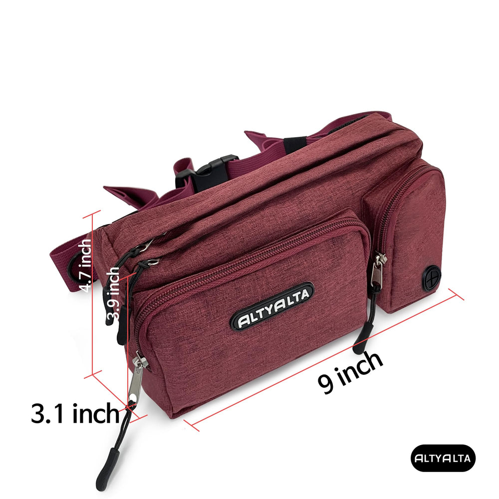 ALTYALTA EZ Dog Walking Fanny Pack poop bag dispenser enabling easy cleanup.
