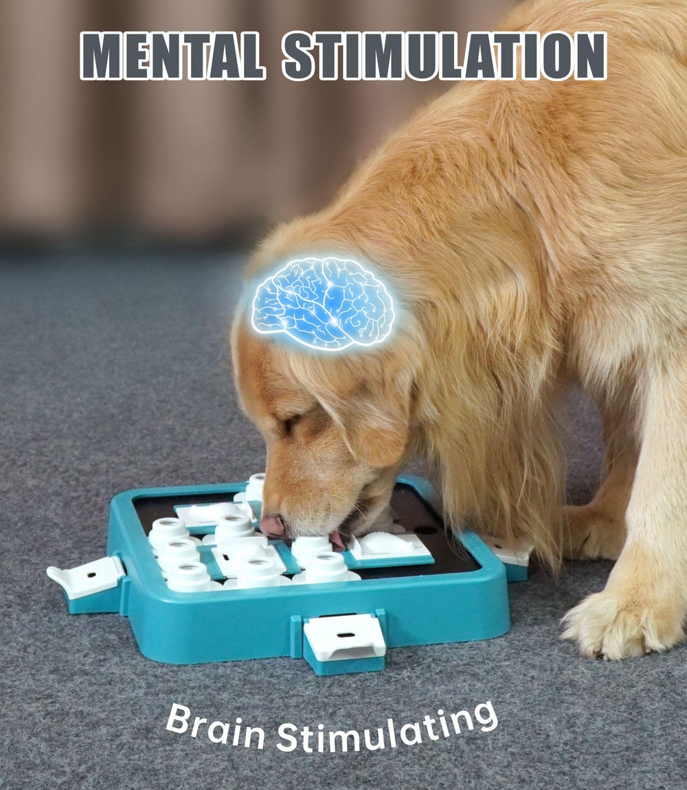 Aluckmao dog mental stimulation green enrichment toy for engagement
