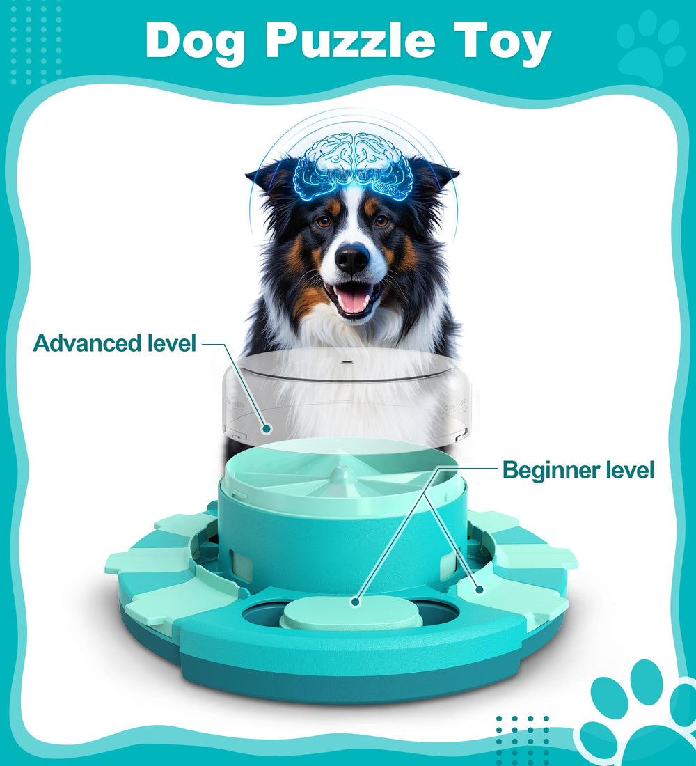 Aluckmao dog puzzle toy side view promotes slow feeding and focus