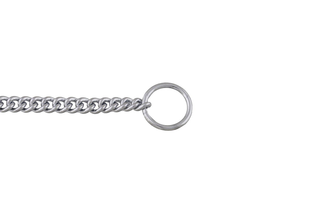 Alvalley metal chain dog show collar brass core ensures rust-free durability