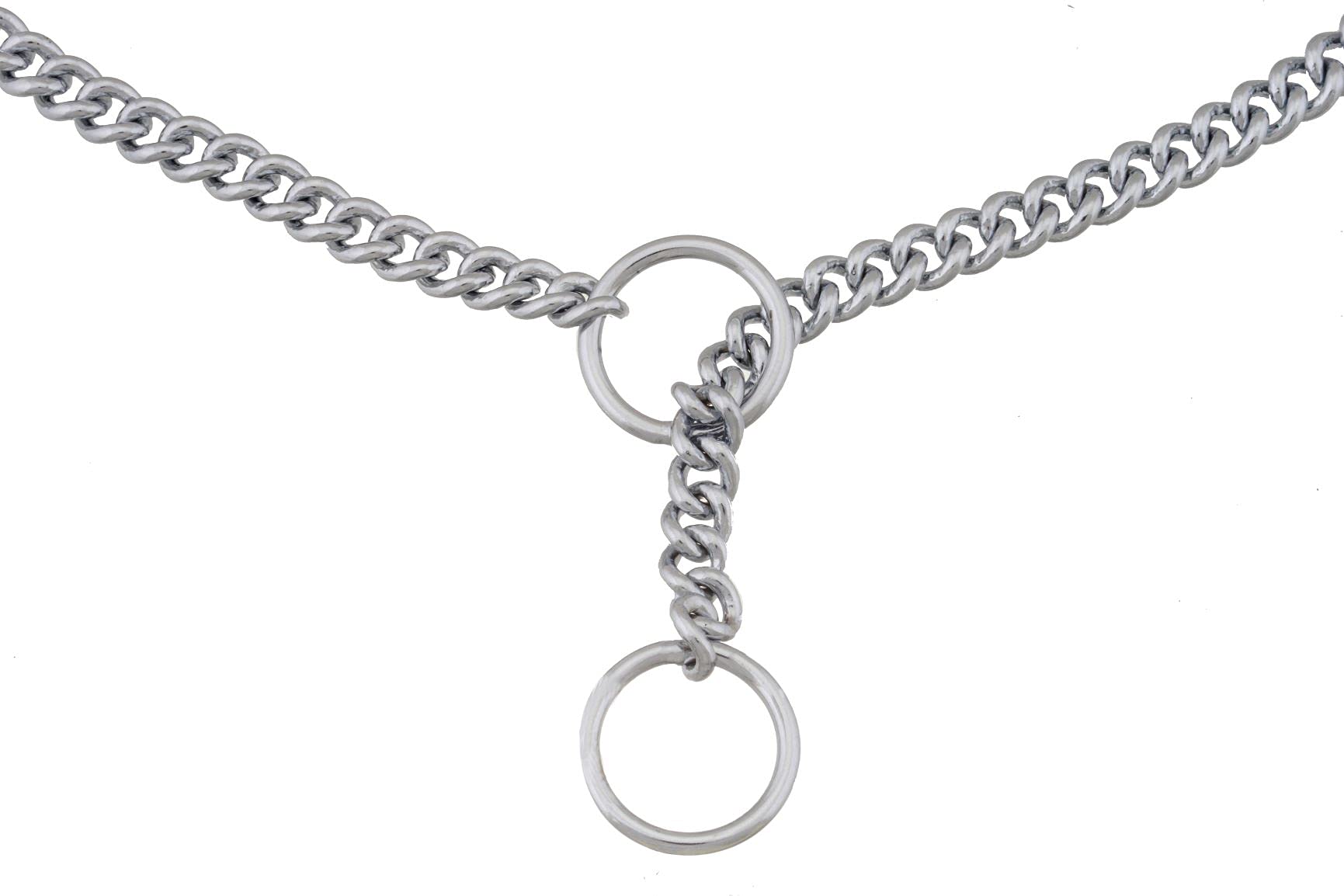 Alvalley metal chain dog show collar curved design for elegant presentation