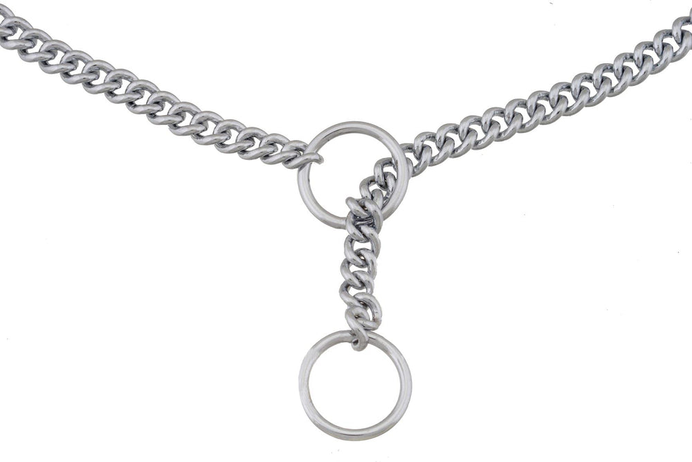 Alvalley metal chain dog show collar curved design for elegant presentation