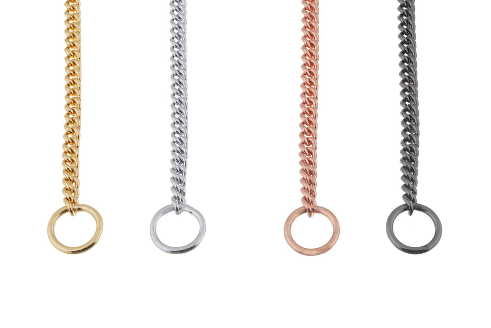 Alvalley slip-curve show collar rose gold closeup—distinct styling for shows and competitions.