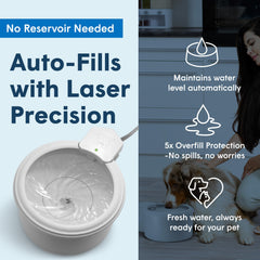 Always Full five layer overfill protection keeps floors dry during refills