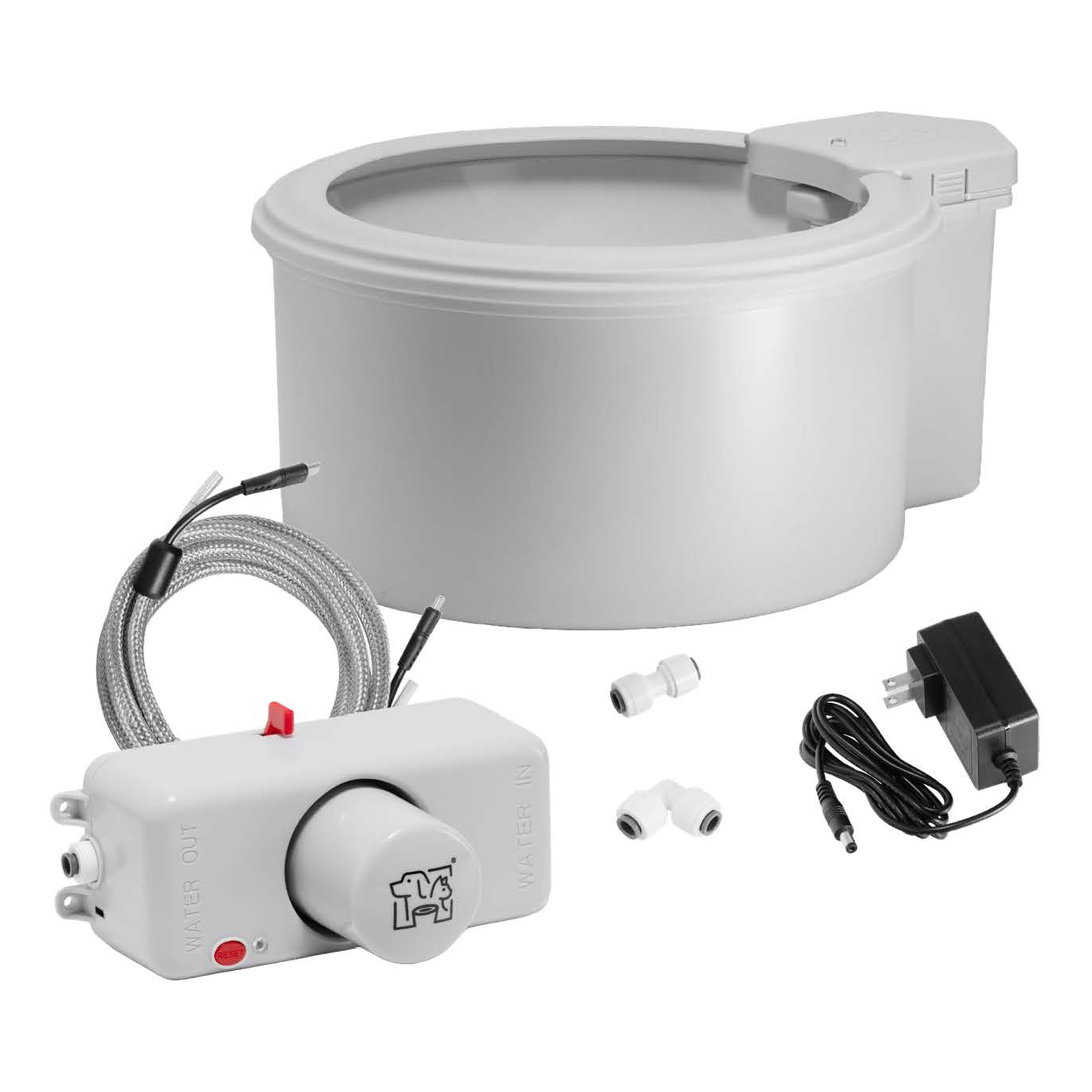 Always Full 7 Inch bowl wall unit assembly ensures steady hydration for pets