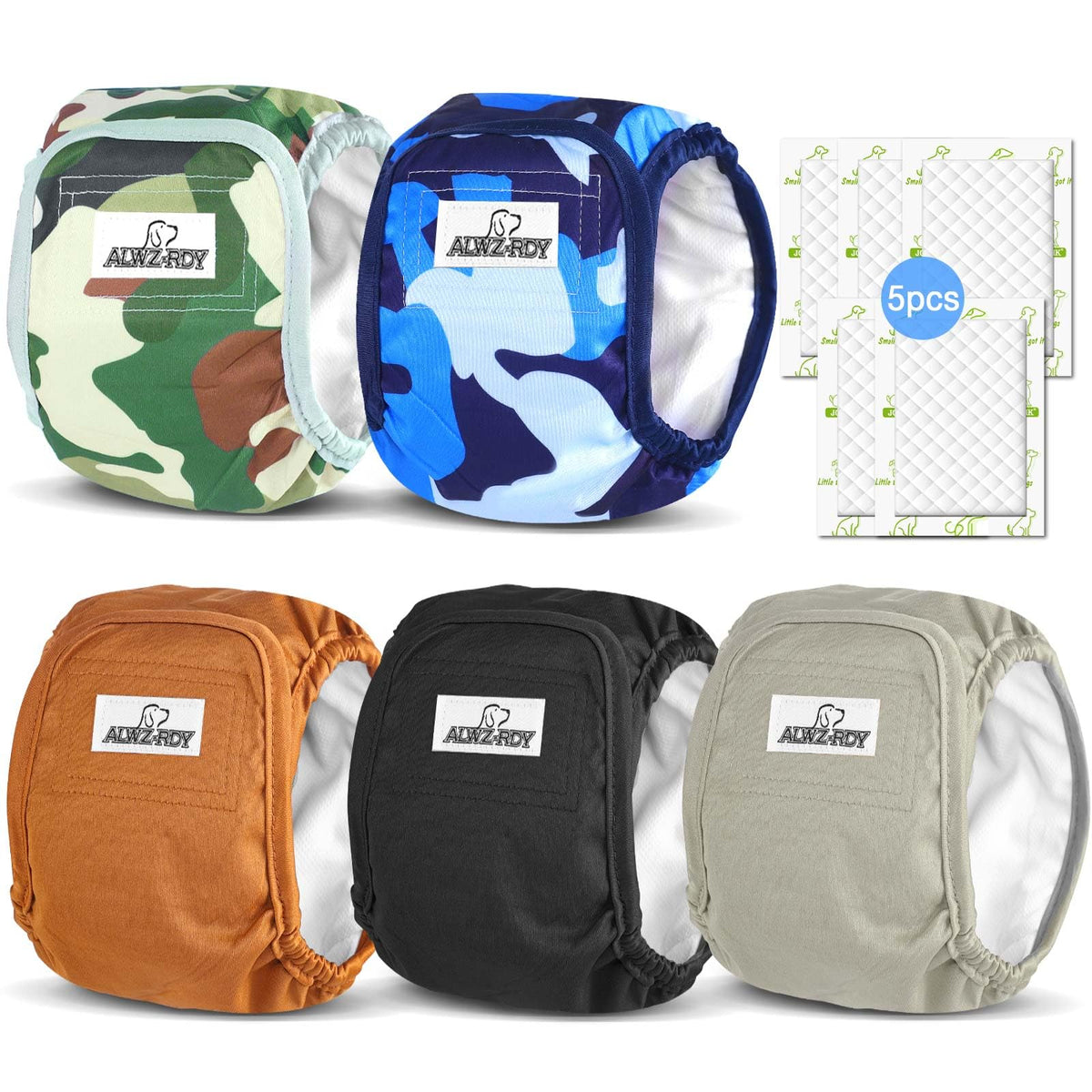 ALWZ-RDY belly bands for male dogs with side elastic support for comfortable all-day wear