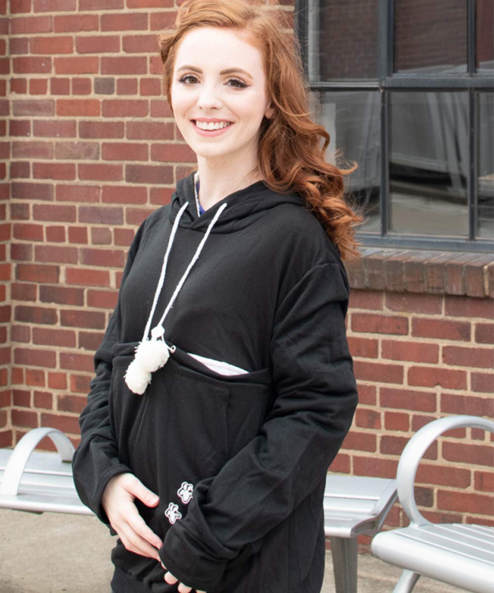 ALYC black classic version features cat print on chest for stylish everyday wear.