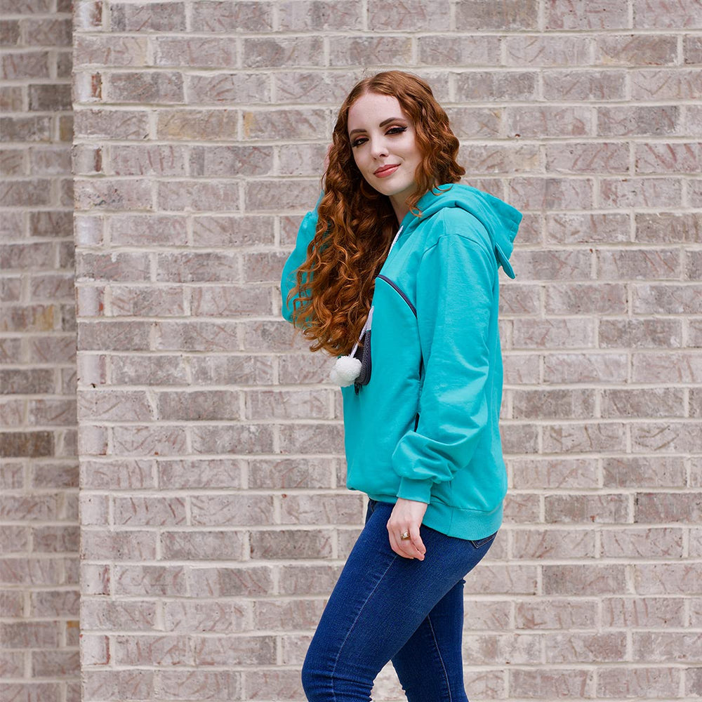 ALYC Pet Carrier Hoodie side pocket adds warmth and storage