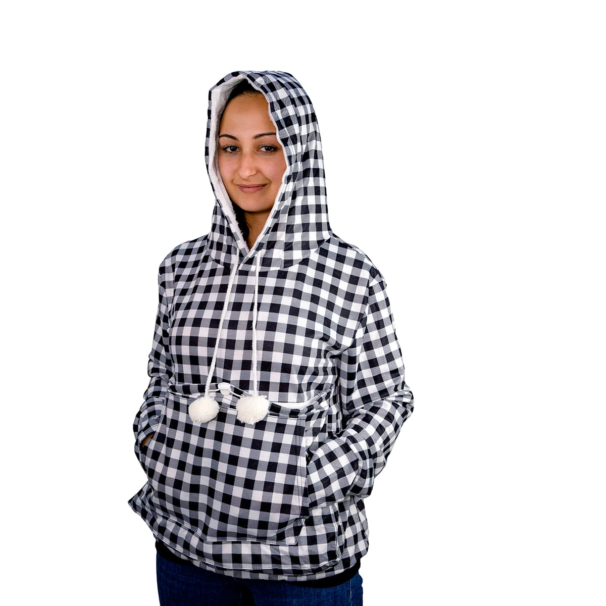 ALYC Pet Pouch Hoodie front pocket for hands-free pet carry and comfort