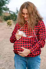 ALYC Pet Pouch Hoodie fuzzy lining emphasizes cozy warmth for small pets.