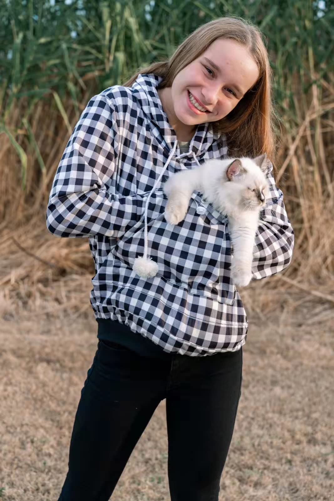 ALYC Pet Pouch Hoodie size chart highlight for right fit