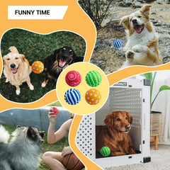 AMA SPORT Squeaky Tennis Balls with air-hollow core provide long-lasting bounce during fetch.