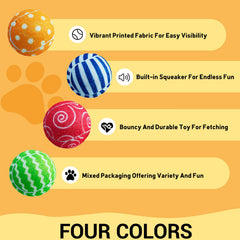 AMA SPORT Squeaky Tennis Balls puppy-play visuals help quick locating after outdoor games.