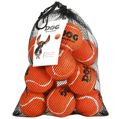 AMA SPORT dog tennis balls in orange, high visibility for quick spot in yard.