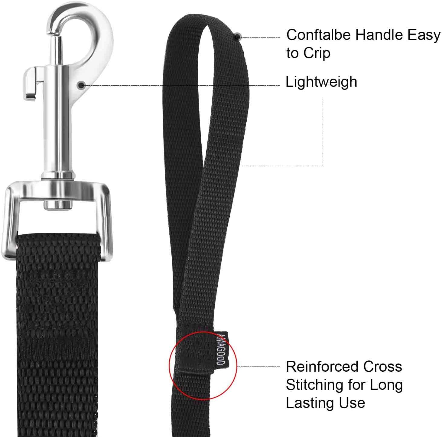 AMAGOOD 6ft dog leash non-absorbent fabric floats for water-friendly use