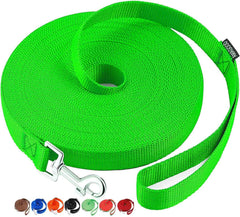 AMAGOOD dog leash 50ft long 1in wide, durable for outdoor training.