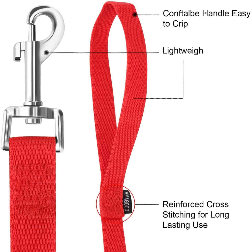 AMAGOOD leash dog-walking scene demonstrates secure control on busy streets.