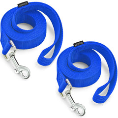 AMAGOOD 6ft blue dog leash with secure clip for easy, controlled walks.