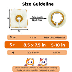 Amakunft adjustable cat cone collar soft side view highlights breathable fabric for comfort