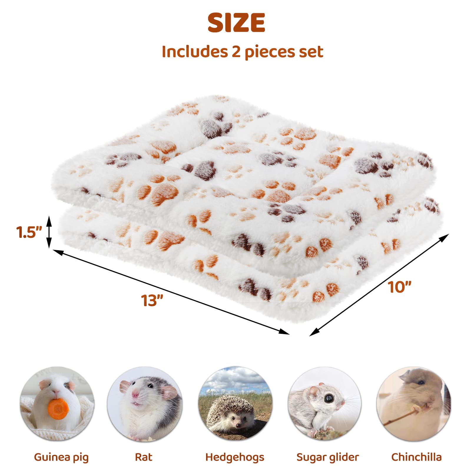Amakunft Guinea Pig Bed Mat Size L shows shared lounging space for rabbits.