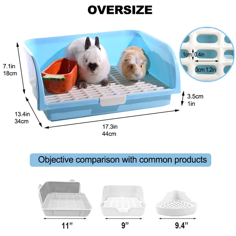 Amakunft litter box with removable grid floor highlights easy mess separation.