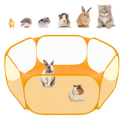 Amakunft small animal playpen assembled view shows easy setup for quick playtime.