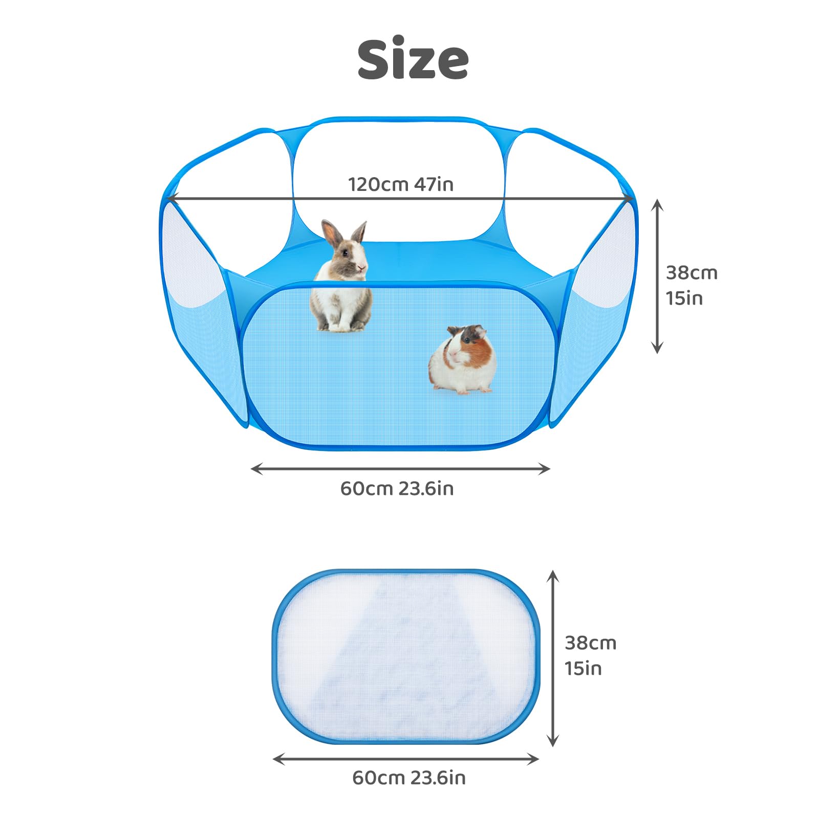 Amakunft playpen fold-flat storage for easy packing