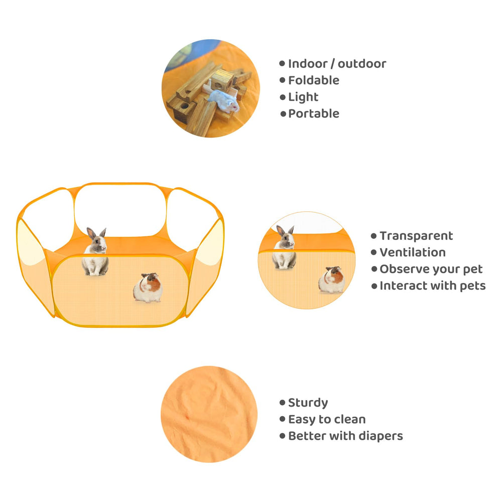 Amakunft small animal playpen pop-up setup demonstrates portable confinement for adventures.