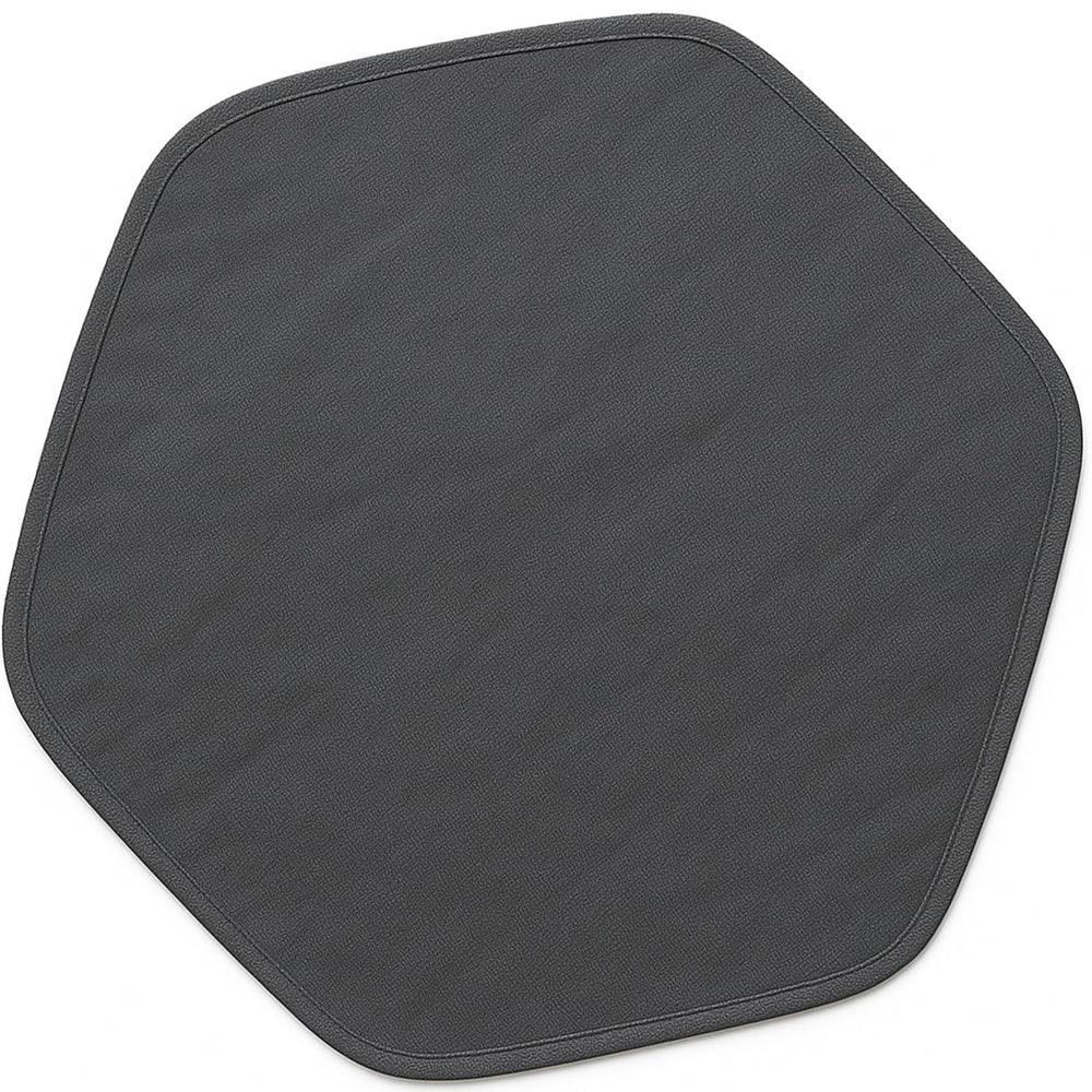 Amakunft waterproof hexagon playpen mat setup shows snug hexagon enclosure fit for small pets.