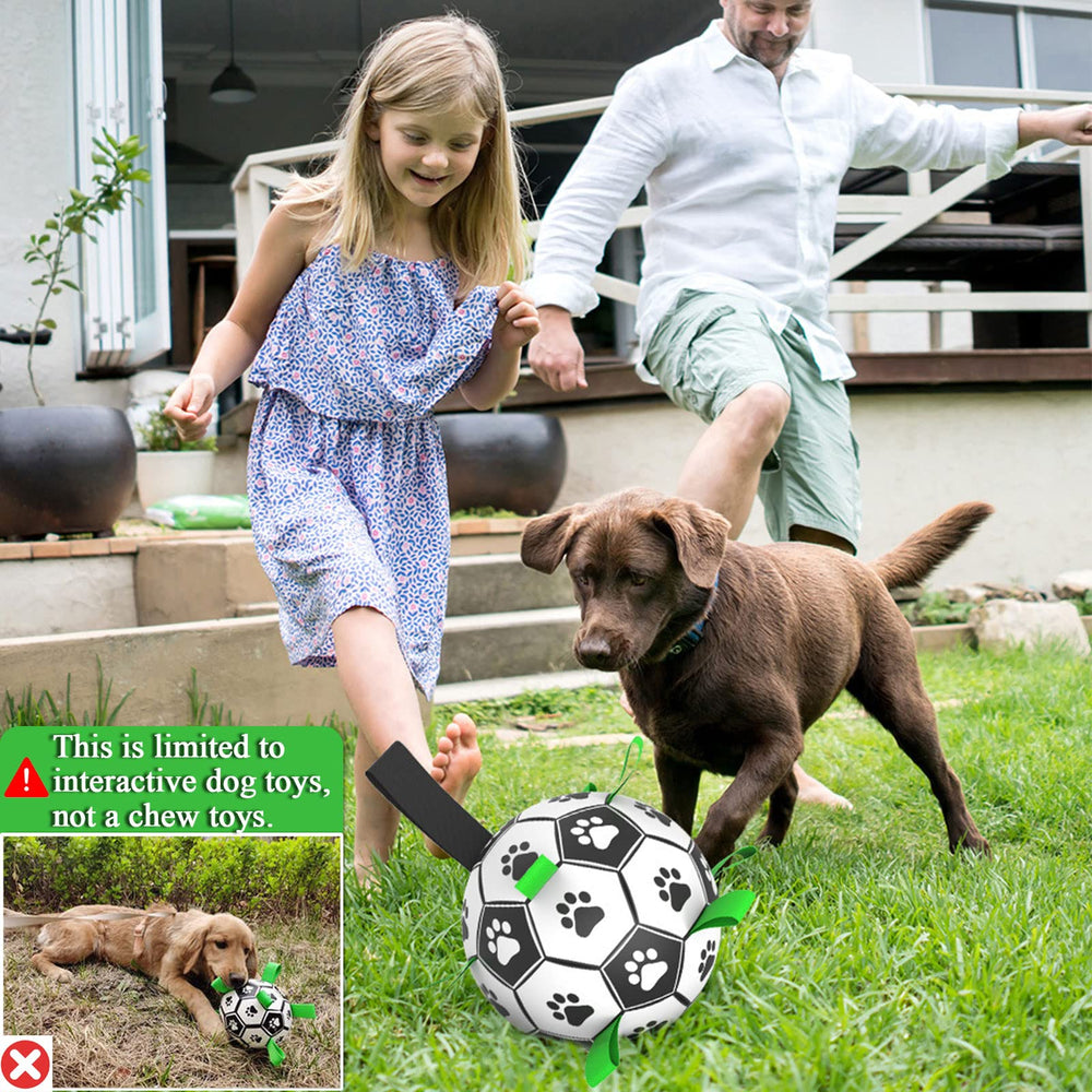 Amasiver dog soccer ball toy arrives deflated with a pump accessory for easy setup.