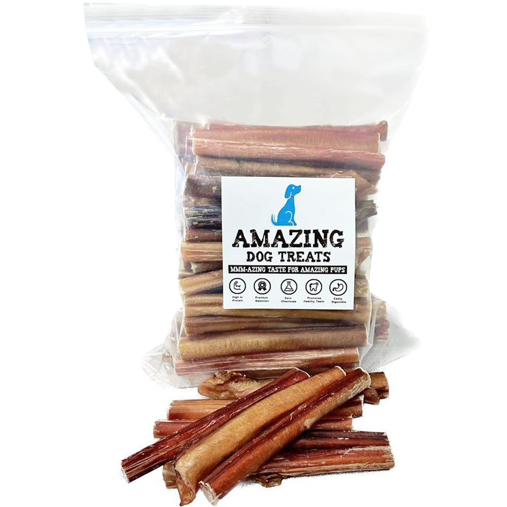 Amazing Dog Treats 6-inch-extra-thick-bully-stick image highlighting long-lasting chew for dogs