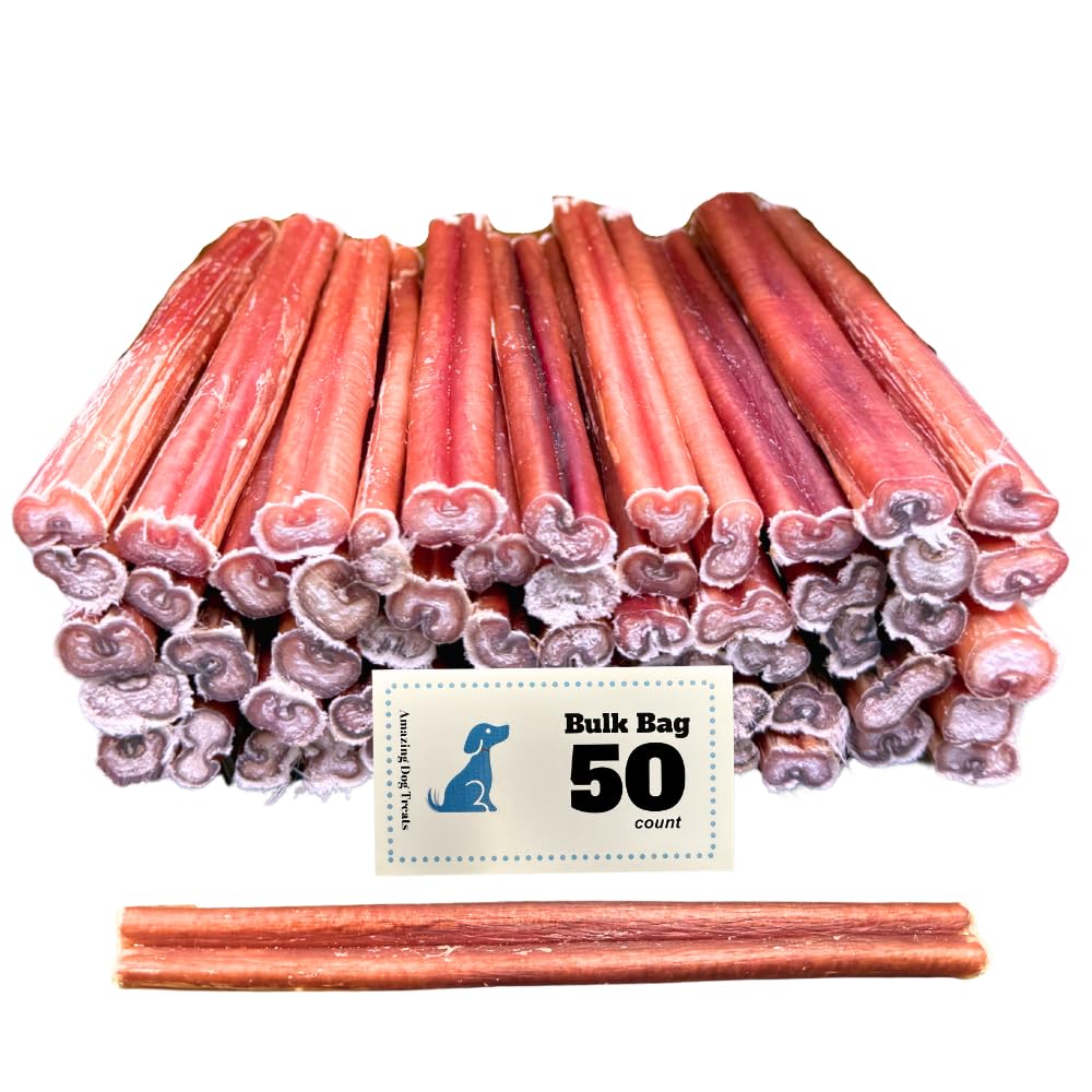 Amazing Dog Treats 6-inch bully stick packaging for bulk purchase