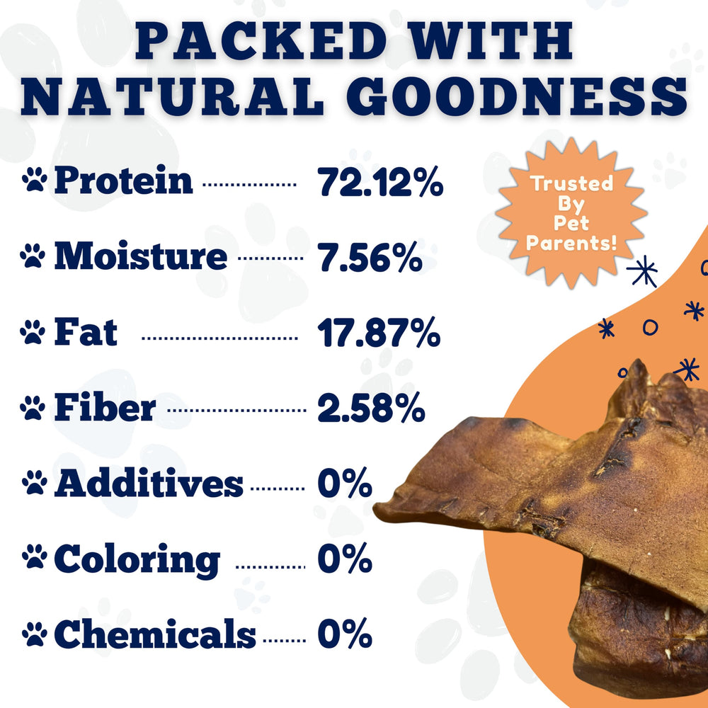 Amazing Dog Treats Beef Cheek Chip Squares dog-chew in action during snack time.