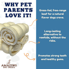 Amazing Dog Treats beef cheek rolls ingredients-sourcing confirms no chemicals